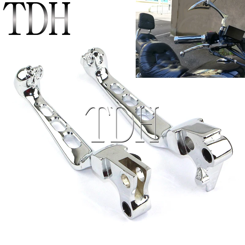 Chrome Skull Brake Clutch Levers for Harley Road King FLHR Glide Electra Ultra Heritage Softail Springer Classic Custom DELUXE