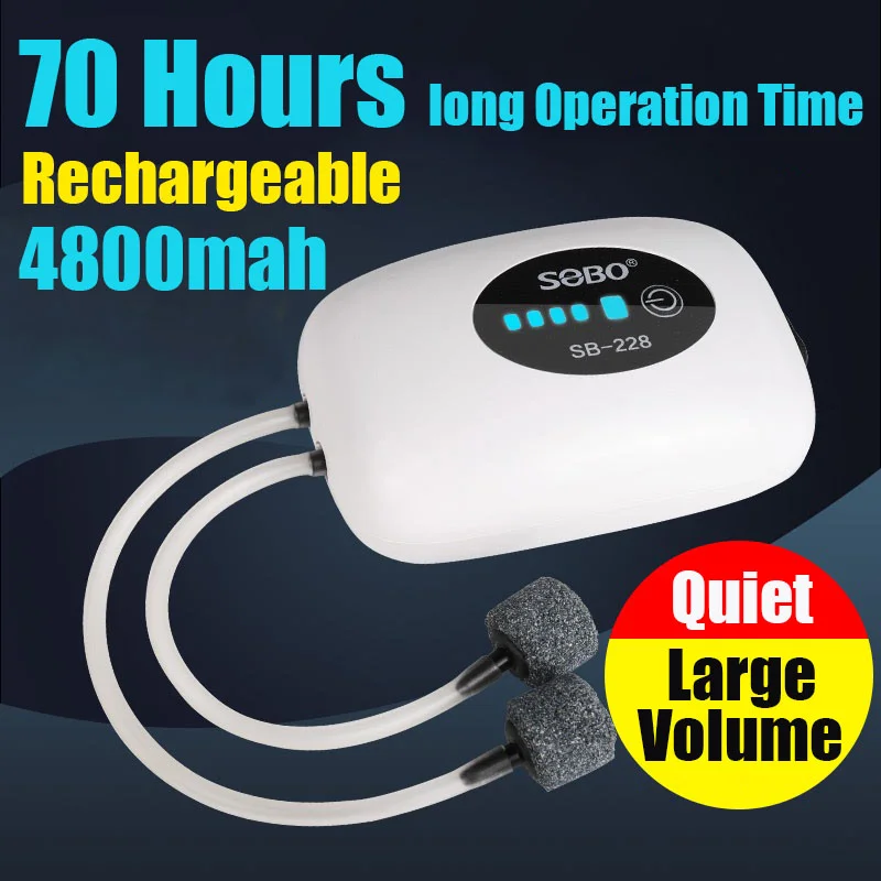 oxygen pump Oxygenation pump rechargeable lithium battery fishing dual-use outdoor usb small portabl