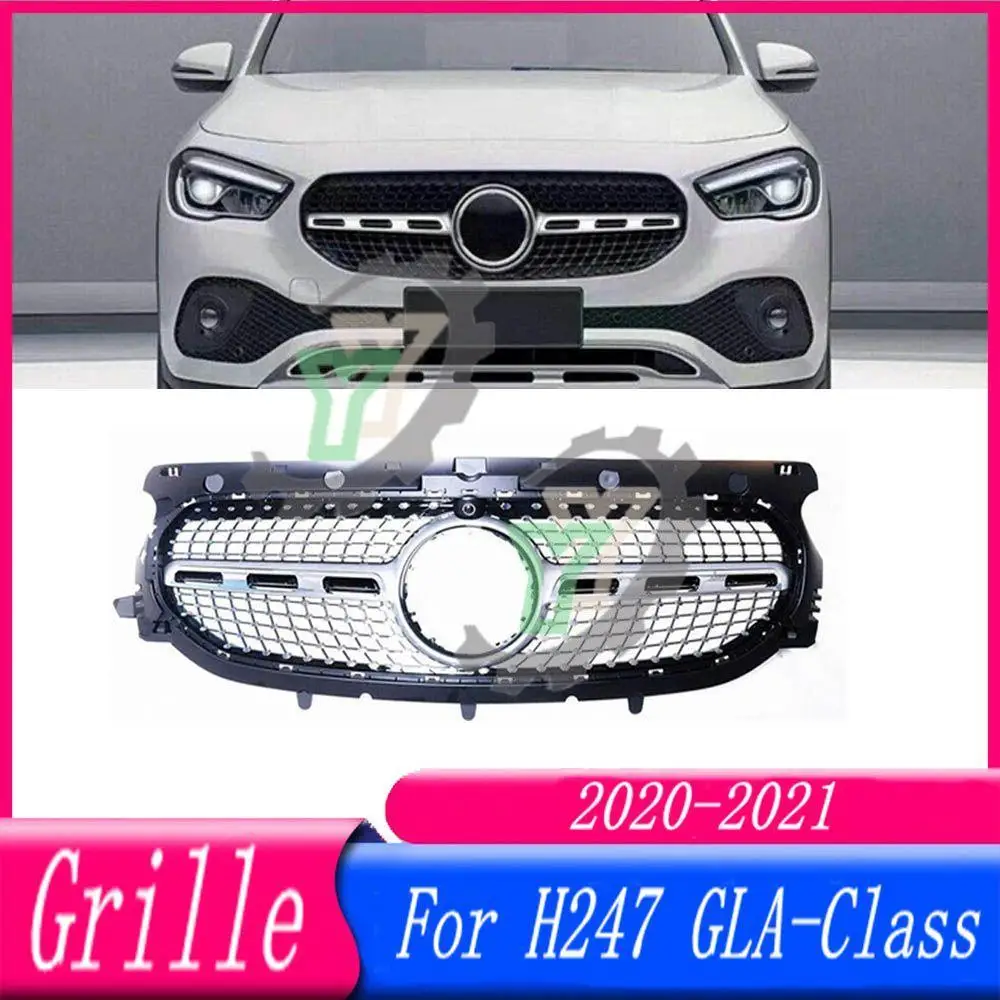 Front Inlet Grille Racing Bumper Grill For Mercedes-Benz H247 GLA Class GLA180 GLA200 GLA250 2020 2021 2022 2023 (Basic Model)