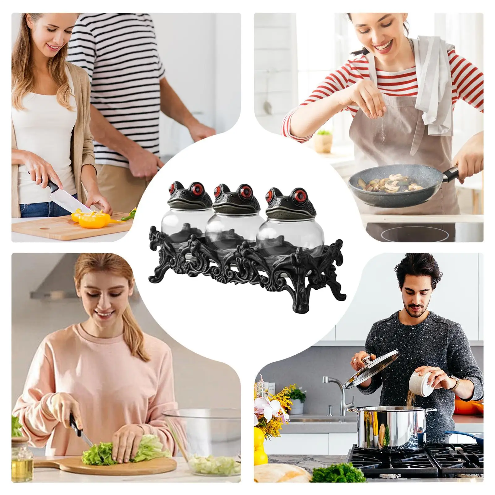 

Банки для приправ, готическая канистра для соли и сахара, аптекарийная банка с крышками для кухни, кладовой, шкафа, стойки, еды, дома, кемпинга