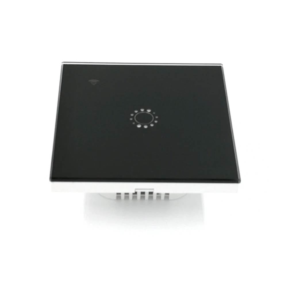 

Smart Touch Switch 1 Gang Black Control Led Backlight Home Wall Socket App Compatible Timer Function
