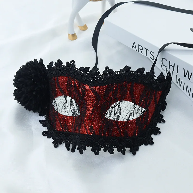 Maschera sexy a mezza faccia Puntelli per feste di Halloween Maschera in pizzo in maschera Maschera per occhi per adulti veneziana per donne e uomini