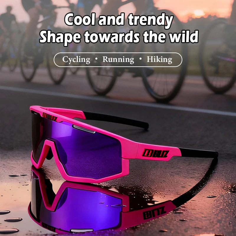 B BLIZ Fusion Adjustable Nose Pad Cycling Sunglasses Polarized UV400 3 Lens Sports Goggles for MTB Running Hiking Climbing - view 4