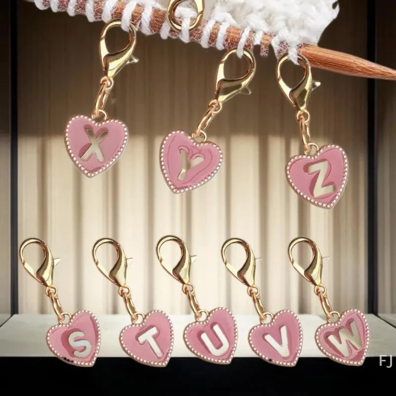 

DIY Charming 3/4Pcs Alphabet Keychains with Heart Drip Oil and Lobster Buckle, Suitable for Bag and Earphone Decorations.