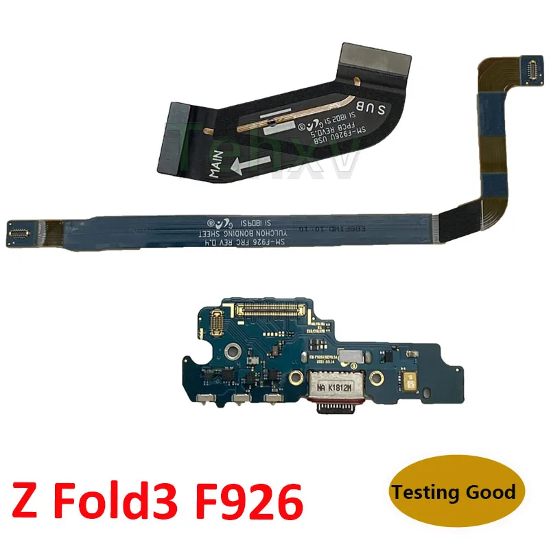 USB Charging Port Dock Connector Board Signal Main Flex Cable For Samsung Galaxy Z Fold3 F926 F926B F926U F9260 Fold 3