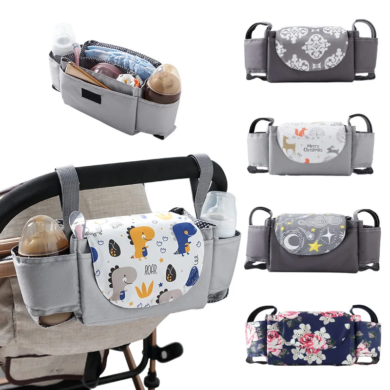 

Baby Stroller Organizer Bag Pram Storage Holder with Pocket Universal Waterproof Trolley Travel Carriage Accessories for Newborn