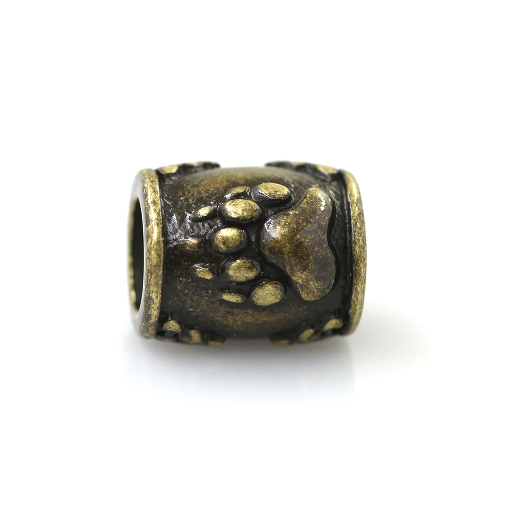 Stainless Steel Antique Bronze Viking Spacer Beads for DIY Paracord Knife Lanyard Jewelry Accessories Leather Bracelet Making