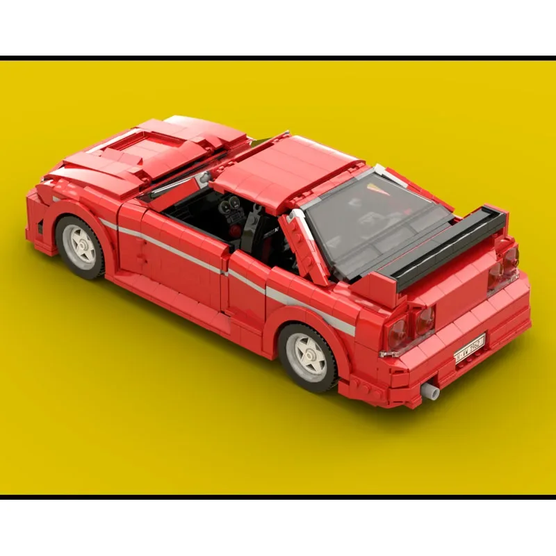 MOC-204502 novo gtr r33 400r supercar corrida blocos de construção modelo 1264 peças moc criativo meninos crianças brinquedo aniversário presente