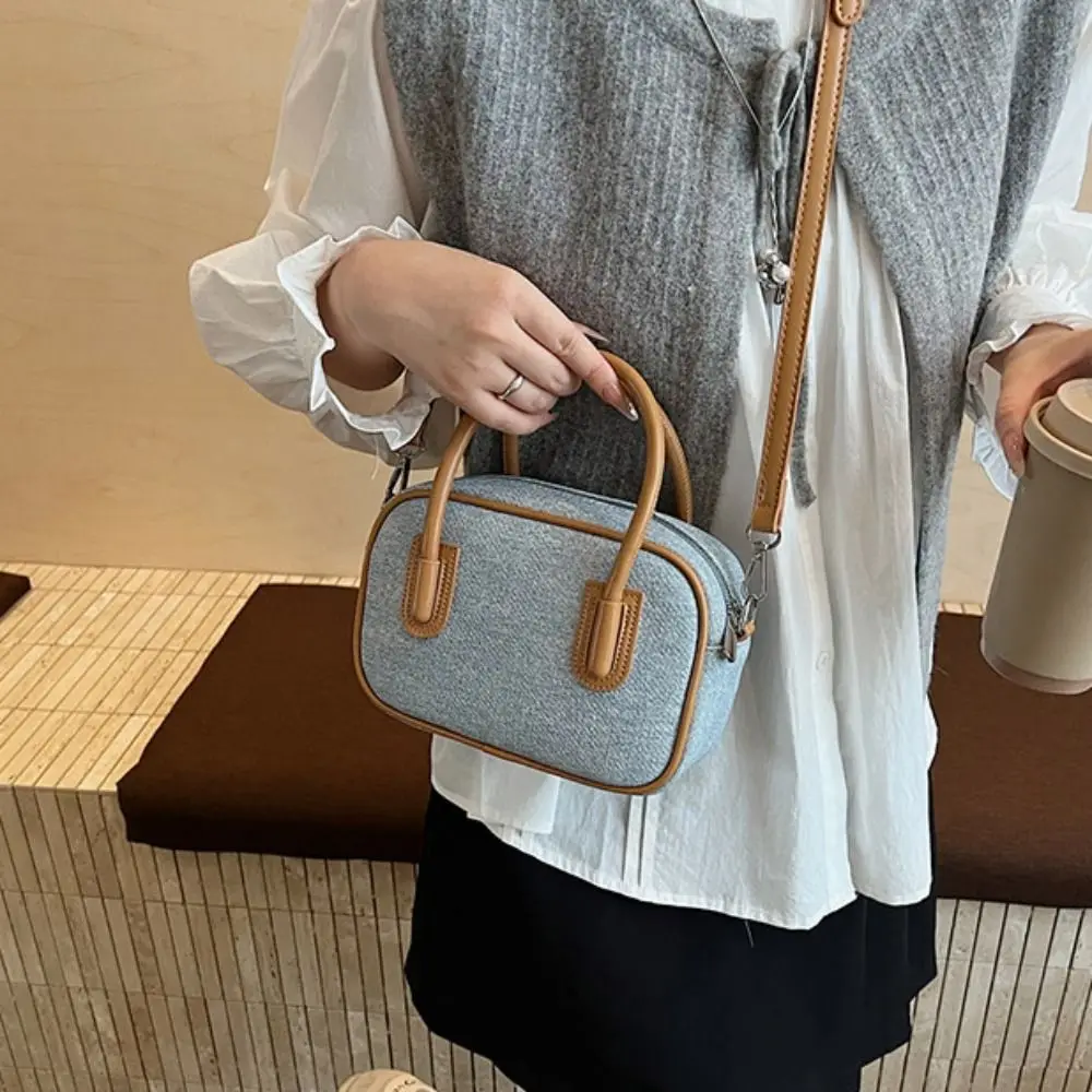 Высококачественная кожаная сумка для боулинга из искусственной кожи в корейском стиле, однотонная сумка-тоут в бостоне во французском стиле, дизайн меньшинств