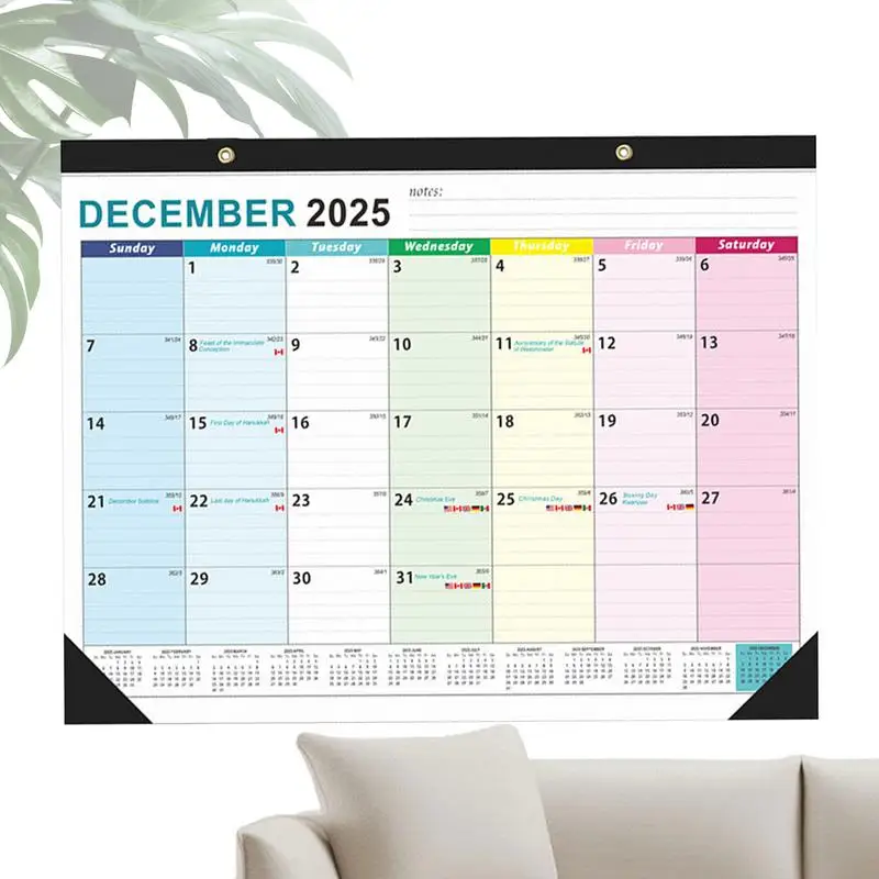 Calendar 2025-2026 Daily Schedule Jan. 2025 To Jun. 2026 2025-2026 Wall Calendar With Thick Paper 18 Months Daily Scheduler