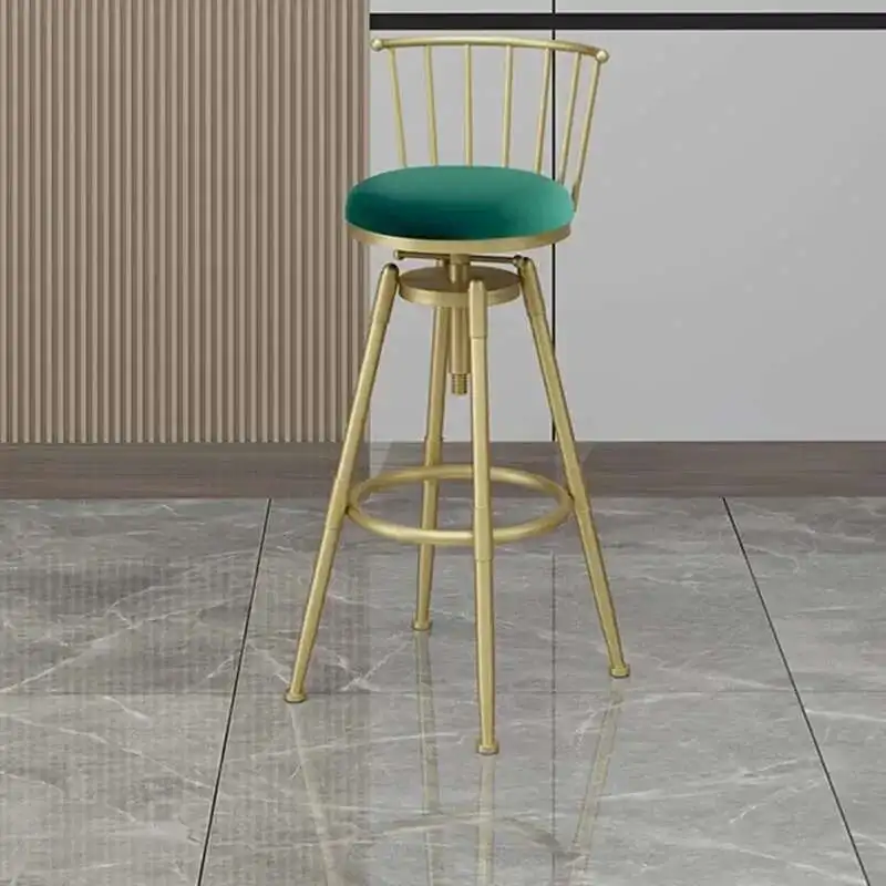 

Kitchen Modern Bar Stools Luxury Restaurant Swivel European Bar Stools Adjustable Italian Cadeira Giratoria Bedroom Furnitures