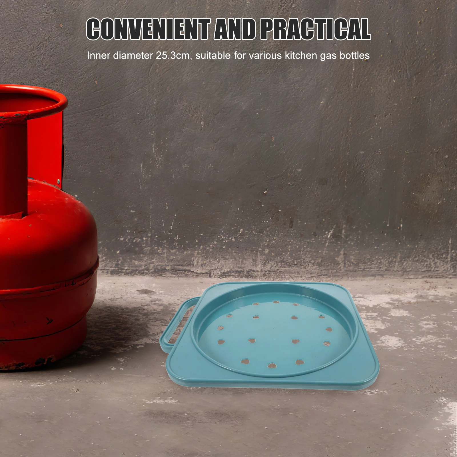 

Propane Tank Wheel Tray Sturdy ABS Gas Cylinder Storage Dolly with Handle Movable Gas Tank Stand for Kitchen Safety and