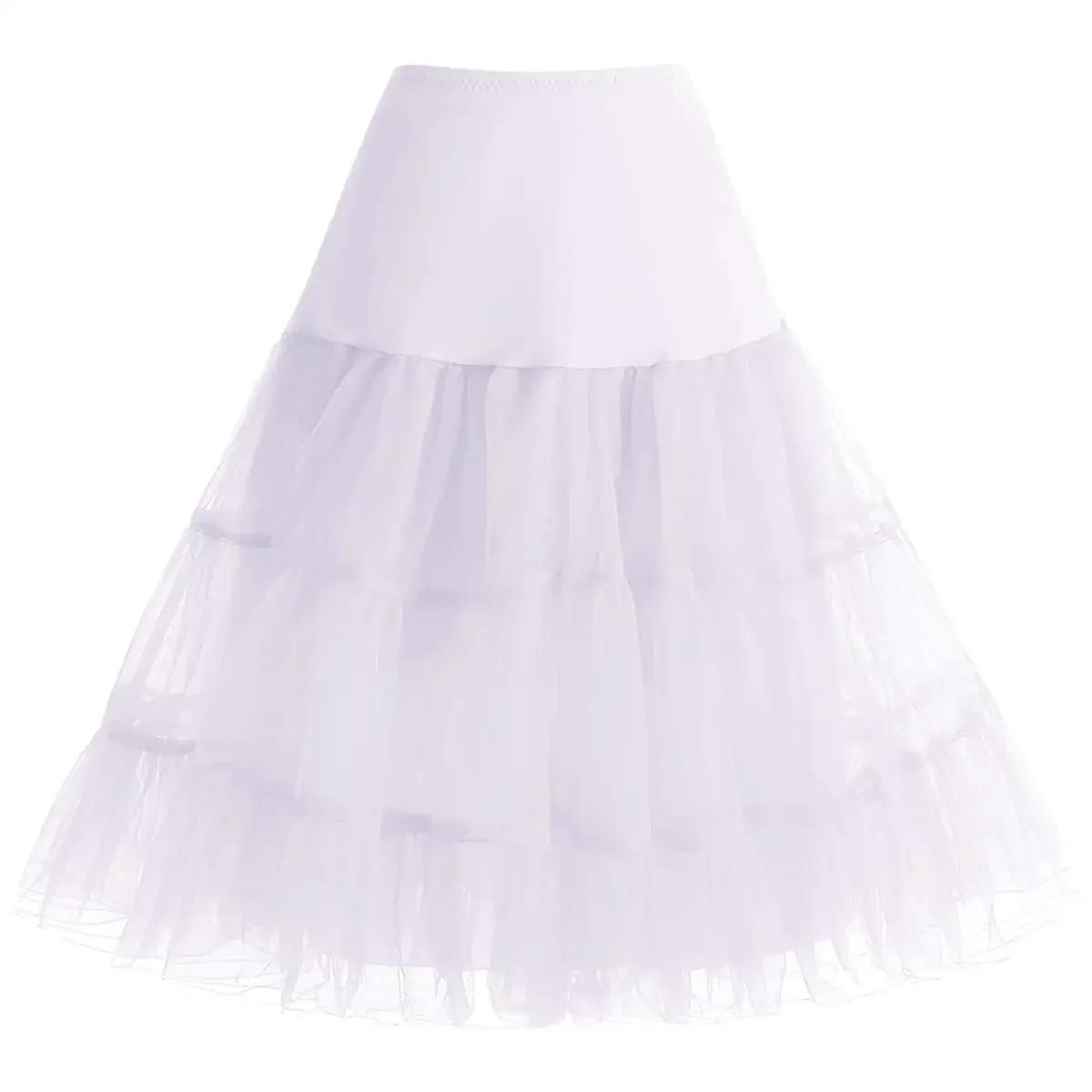 

Organza 50s Vintage Rockabilly Petticoat Retro Underskirt Knee Length Crinoline Half Slips 2022