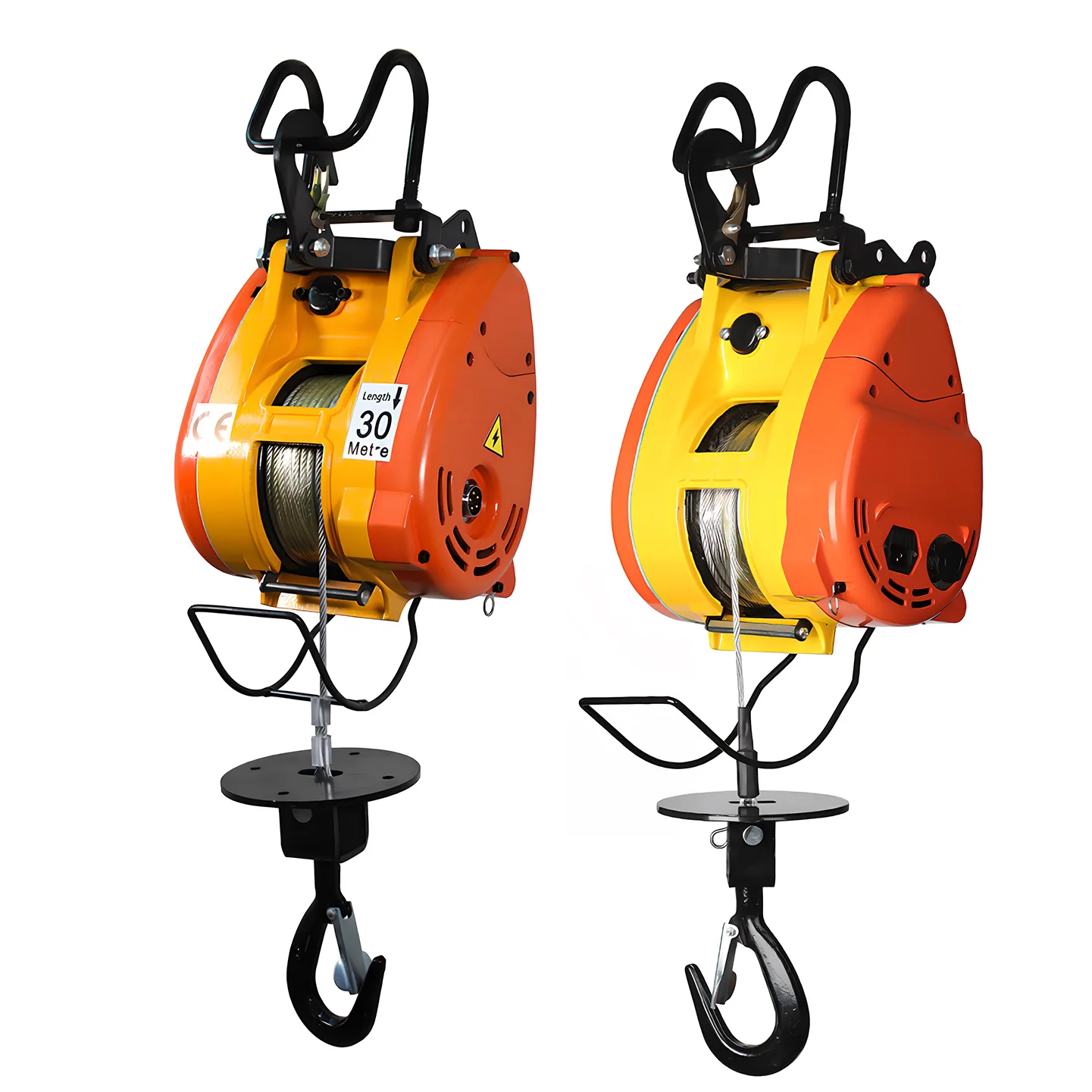 

Электрическая мини-лебедка 220В, новая бытовая малогабаритная подъемная машина, цепная лебедка для подъема грузов, стальная, бытовая электрическая лебедка