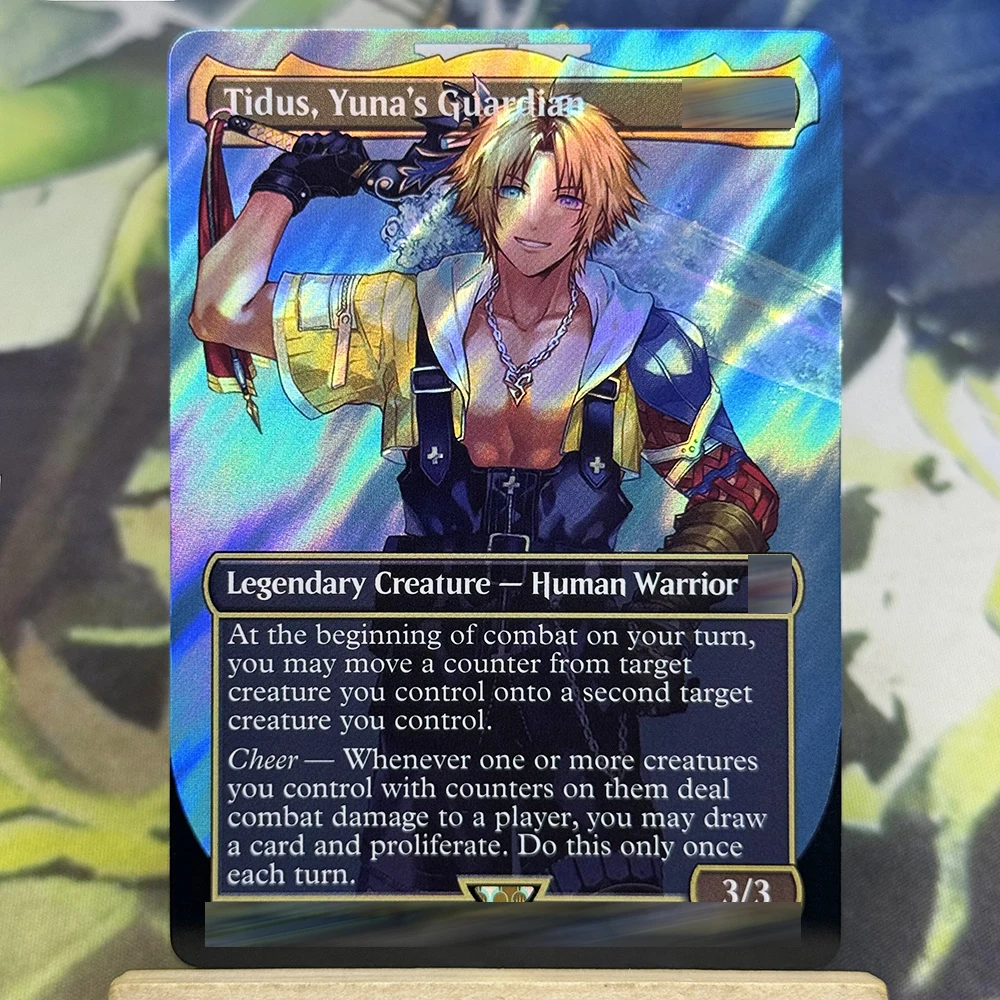 DIY Surge การ์ดฟอยล์ไร้ขอบ Cloud Celes Tia Terra Tidus Yuna Tifa Commander โฮมเมด EN/JP การ์ด TCG ของขวัญ