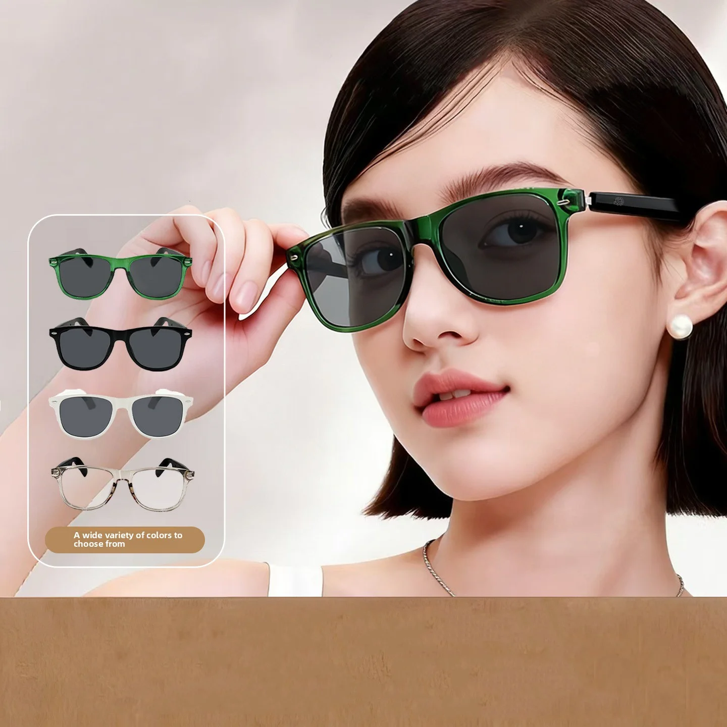 Best-selling fashionable smart Bluetooth glasses with UV protection for calls and music viewing