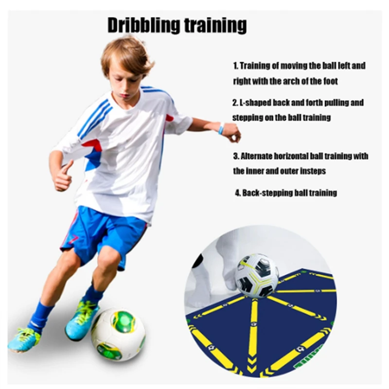 Football Training Pad Portable Training Pad Wear-Resistant Soccer Footstep Training Mat