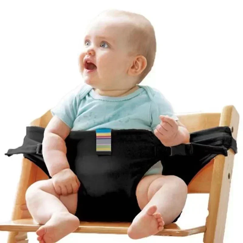 

Portable Baby Dining Chair Fixed Belt Washable Baby High Seat Strap Outsidoor Infant Feeding Dinning Cover Seat with Safety Belt