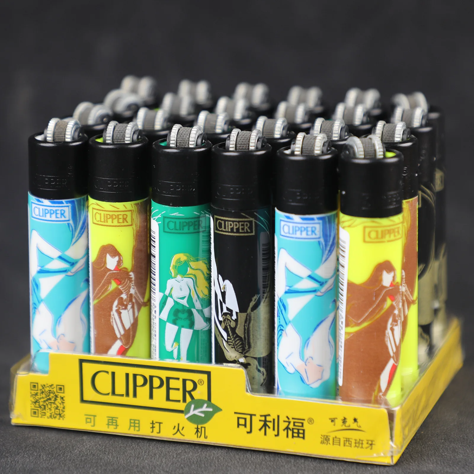 

Многоразовая зажигалка Clipper 2026 с индивидуальным дизайном, на бутане, прочный нейлоновый корпус, экологичная, для ежедневного использования