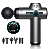 Home Portable Fascia Gun Muscle Relaxation Massage Device Deep Tissue Massage Gun 6 Adjustable Massage Speeds 6 Detachable Heads