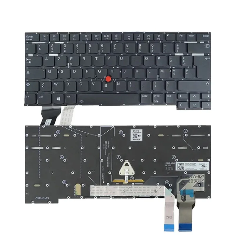 For Lenovo Thinkpad T14s Gen2 P1 Gen4 X1 Extreme Hermit 4th 2021 French FR Backlit Laptop Clavier Keyboard