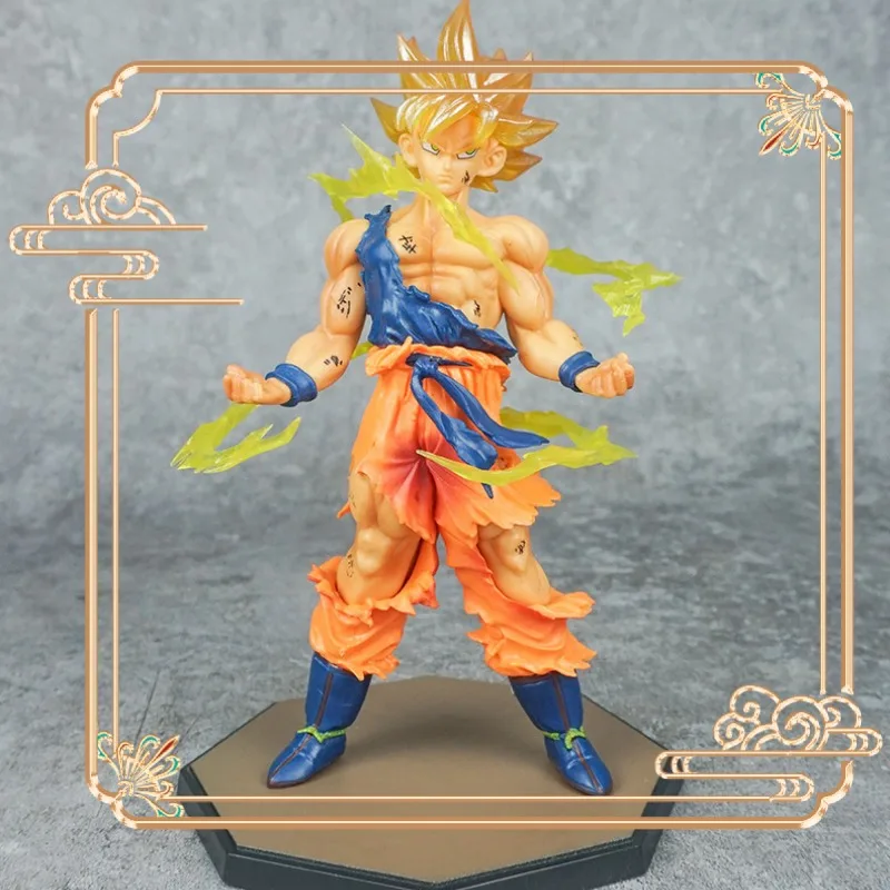 Figure Dragon Ball anime Son Goku action figure Super Saiyan Figurine ornamento da tavolo Collezione modello bambola giocattoli Regalo di compleanno