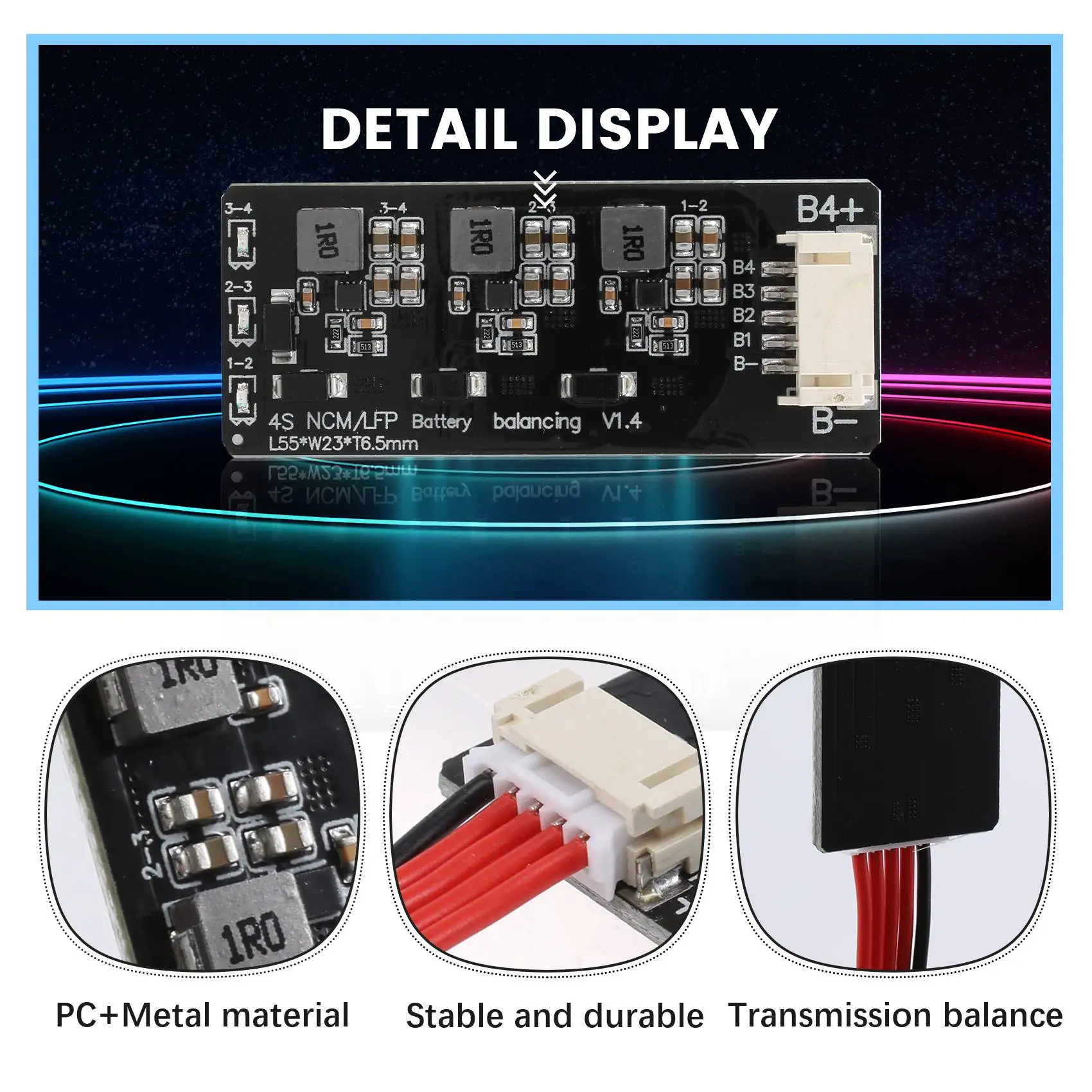A64Z 4S Li- Lipo Lifepo4 LFP بطارية المعادل النشط موازن BMS 1.2A لوحة نقل الطاقة التوازن