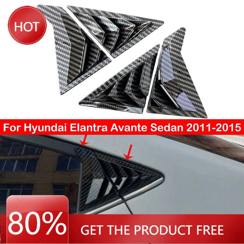 

Чехлы на зеркала для Hyundai Elantra Avante Sedan 2011-2015, задняя жалюзи автомобиля, оконная боковая крышка, накладка, наклейка, вентиляционный совок, ABS C