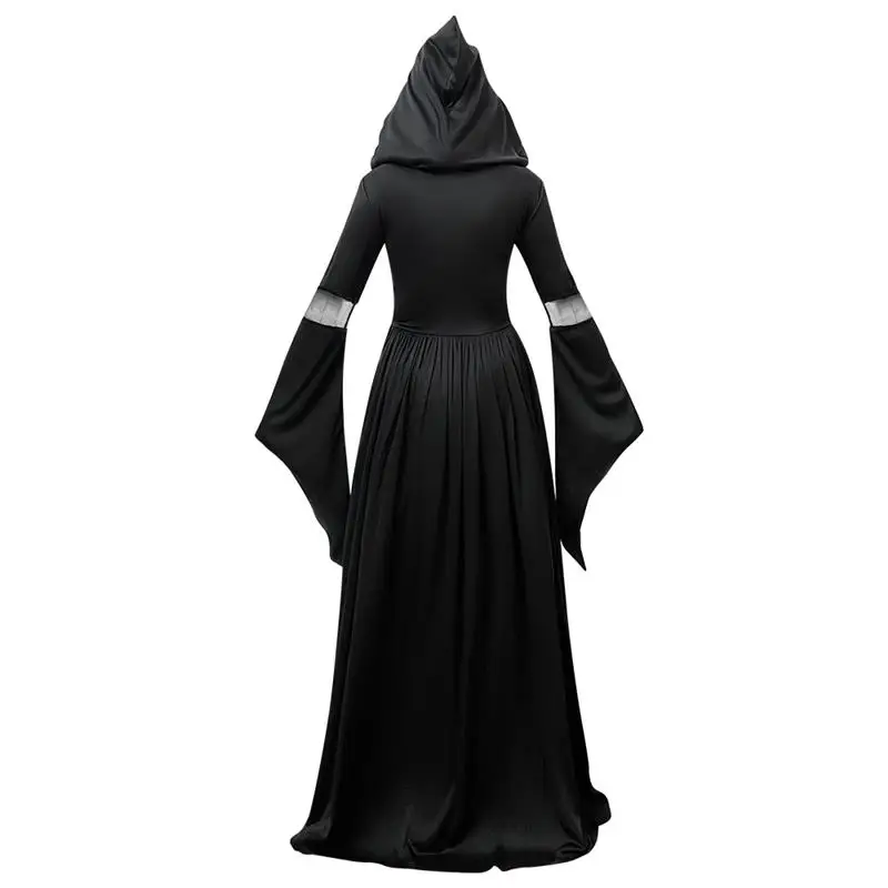 ชุดคอสเพลย์แม่มดโครงกระดูกสวมฮู้ด แม่มดพ่อมด สำหรับการแสดงบนเวที ปี 2025  ชุดประจำชาติแบบดั้งเดิมสำหรับผู้หญิง...