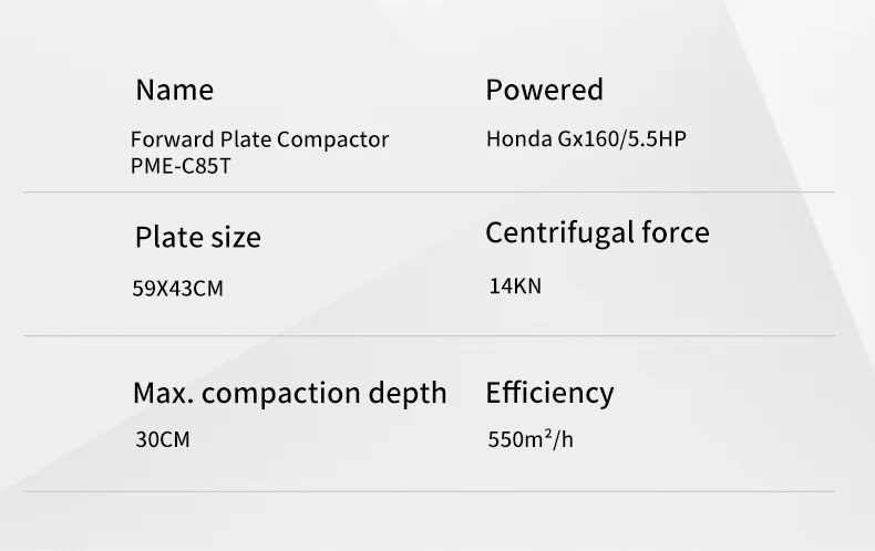 PME- C85T Powered Manual Portable Self Water Tank Gravel Vibrating Forward Plate Compactor Machine