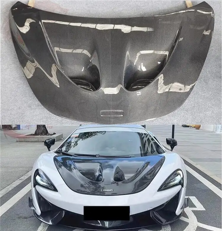 

P1 Style Real Carbon Fiber Front Bumper Engine Hood Bonnet Vent Cover For Mclaren 540C 570S 570GT 600LT 2015 2016 2017 2018 2019