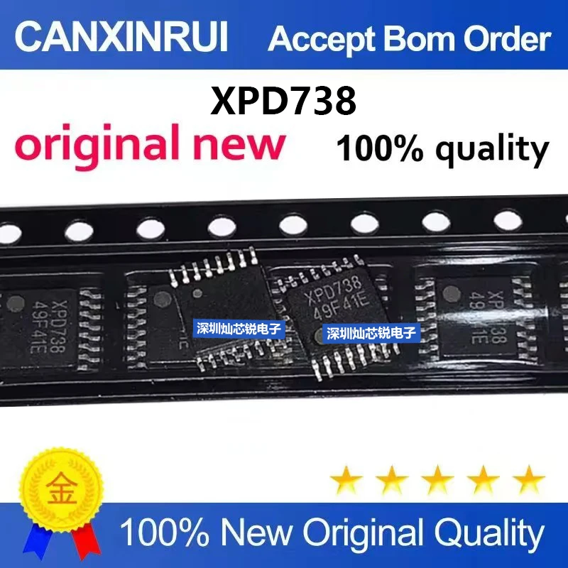 (5-100pieces)Brand New Original XPD738 XPD738D SSOP16 SMD Dual-Port Controller Fast Charging Protocol Chip