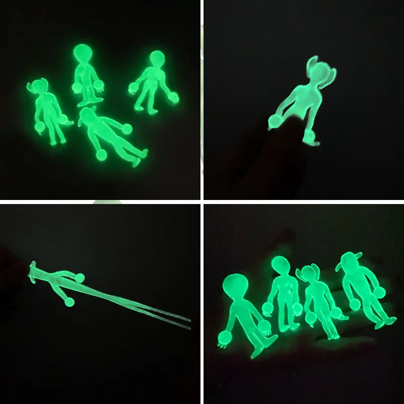3Pcs 벽에 재미 있은 끈적 끈적한 외계인 스틱 Squishy 장난감 TPR Antistress 짜기 해골 할로윈 까다로운 장난 장난감 아이 소년 선물