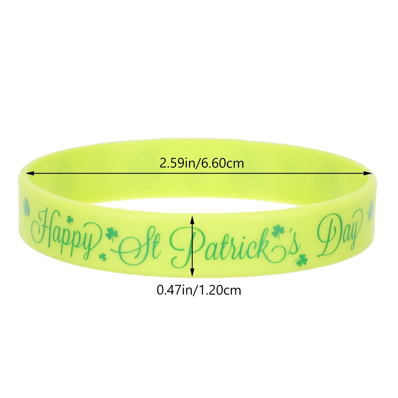 12 stuks St Patricks Day siliconen armbanden Shamrock polsbandjes stijlvolle Bangle Outdoor Party Decor siliconen armbanden