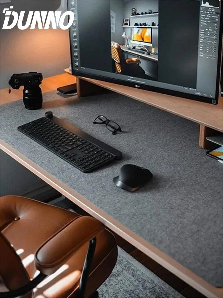 Non-Slip Gaming Mouse Pad, Mousepad de feltro de lã, Office Desk Mat, Protector Table, Laptop