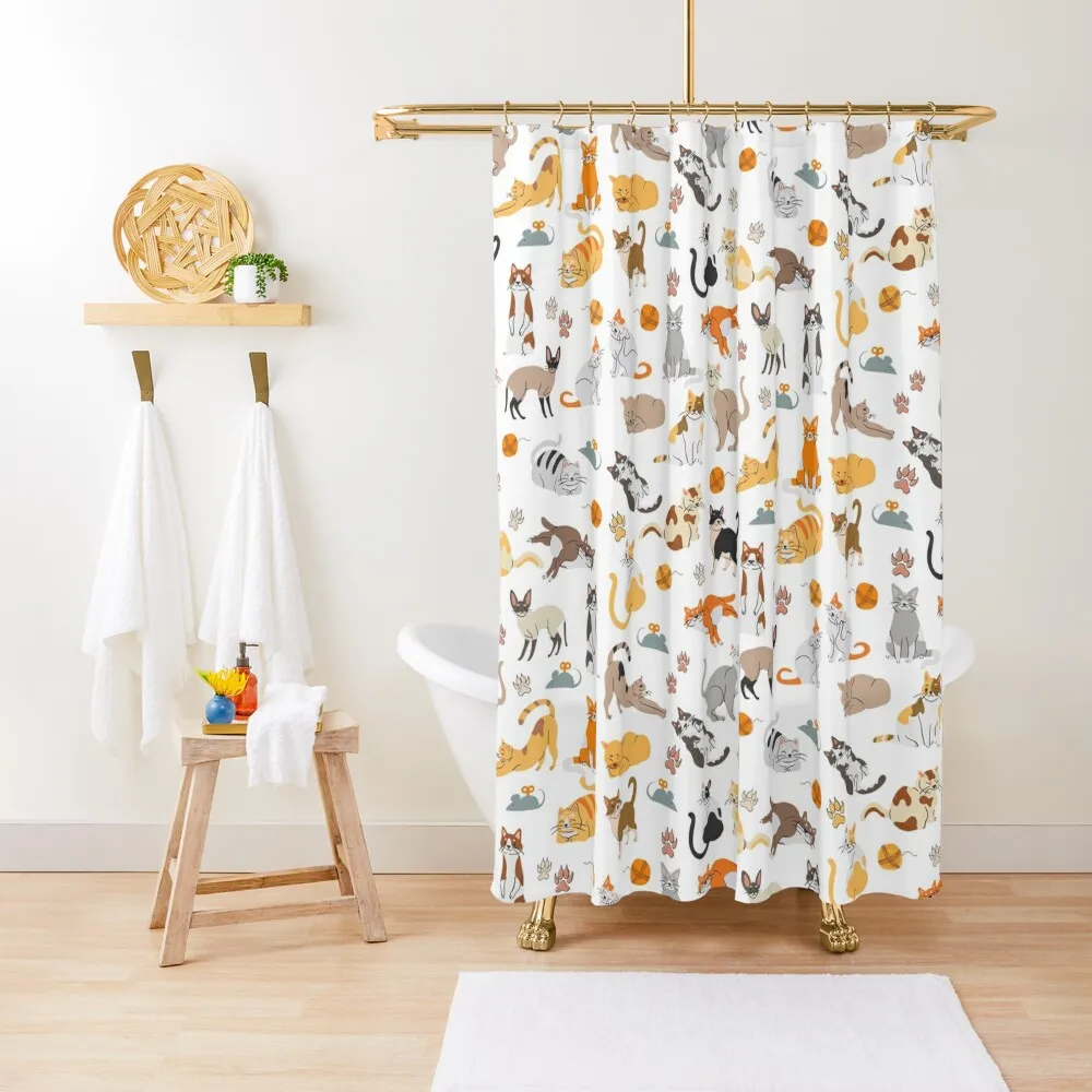 

A Crowd of Cats Shower Curtain Shower Waterproof For Bathroom Shower Bathroom Decor Bathroom Curtain