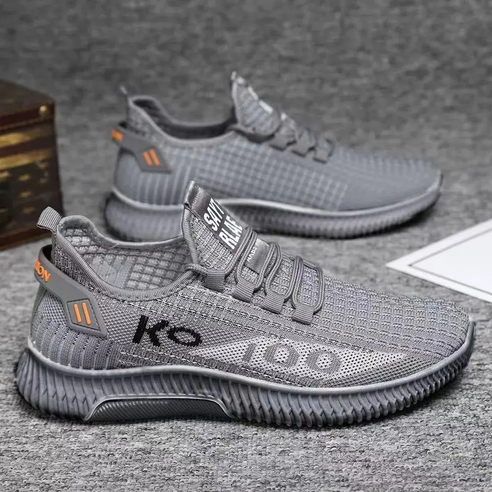 

Men's Sports oes New Me Flng Fabric Breathable Casual round Toe PVC Upaded Leather Interior Spring 2025 Faion