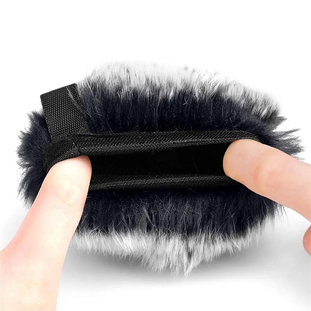 Plush Microphone Cover Windscreen Fluffy Artificial Fur Sleeve Compatible for Blue Yeti Condenser Microphone Reduce Noise