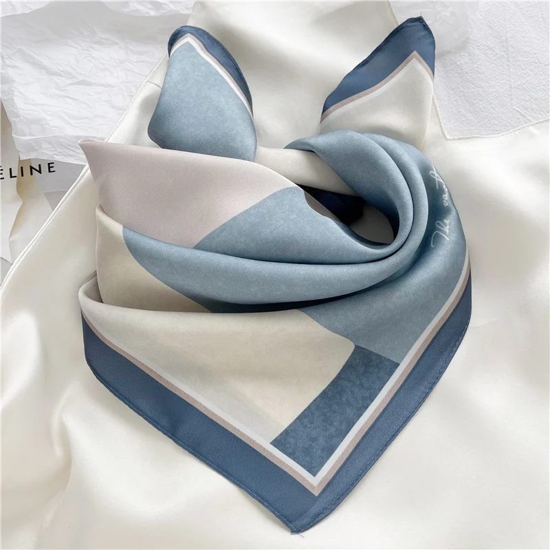 Square Super Beautiful Scarf Small Silk Scarf Hair Band Tie Bag Multifunctional Artistic Sense Air Conditioning Room Neck Scarf