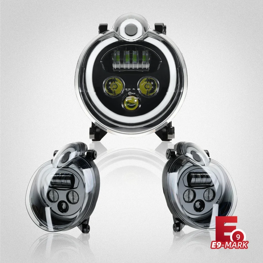 Pour Yamaha Vmax 1700 2009-2020, phare LED DRL avec homologation E-MARK E9, feux avant de moto, faisceau bas, ensemble de phares, étanche