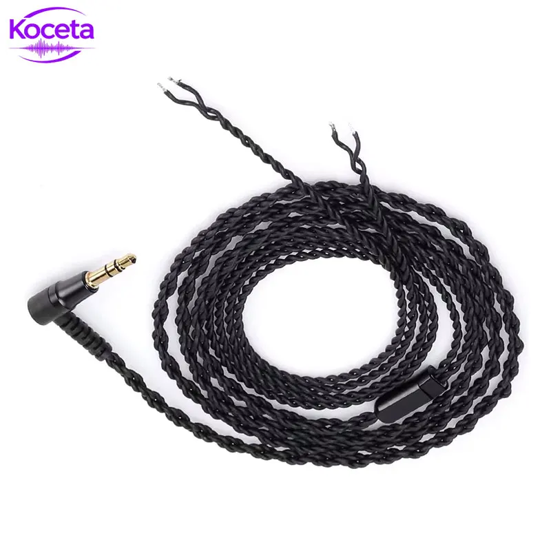 

Koceta Silver Plated Copper Cord Earphone Cable Headset Repair Replacement Cable DIY HiFi Maintenance Audio Semi-Finished Wire