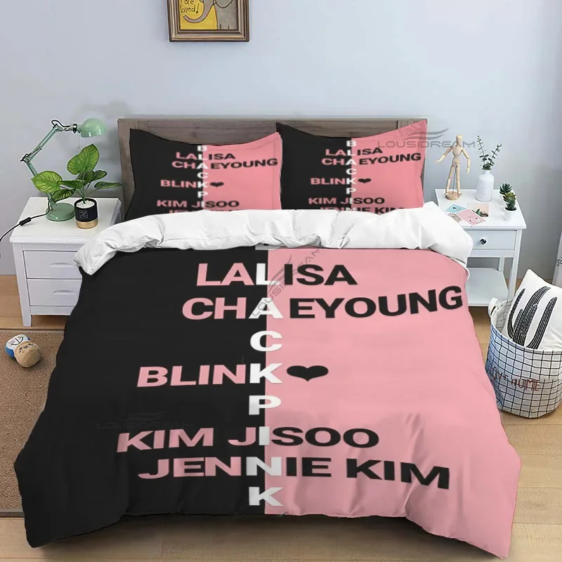 

Popular Korea Female Singer Group Comforter Bedding Set,Duvet Cover Bed Set Quilt Cover Pillowcase,King Queen Size Bedding Set