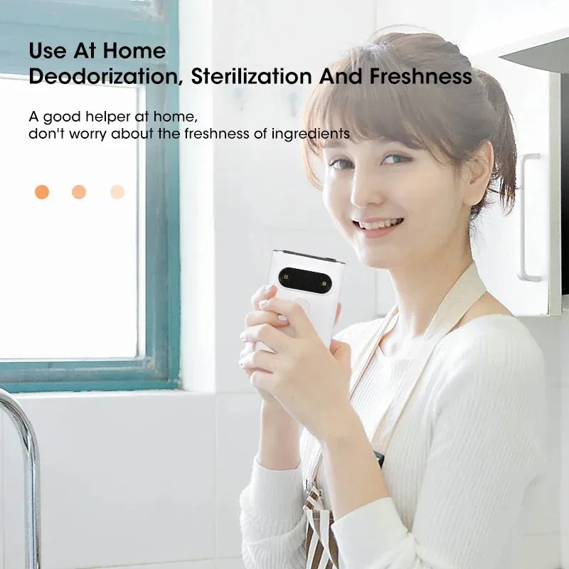 Portable Mini Air Purifier USB Charging Sterilizer Multifunctional Deodorizer Purification for Car Kitchen Refrigerator