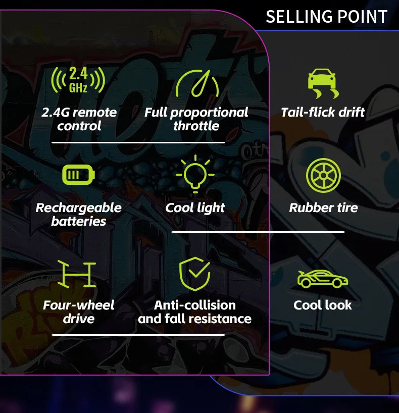 New Product 1:20 Off-Road High-Speed Remote Control Car 2.4G Climbing Race Drift RC Electric Model Racing Car