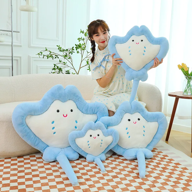 Cute Cartoon Devil Fish Plush Toys Lovely Marine Animals Stuffed Plushies Dolls Soft Pillow Cushion Home Decor Birthday Gifts