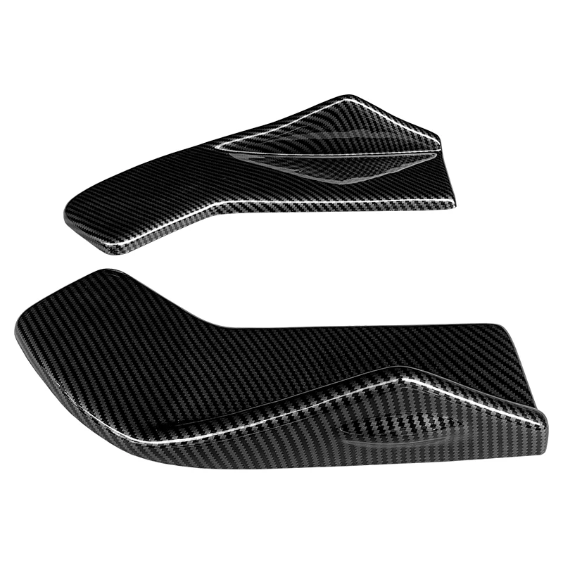 For Golf MK7 8 2014-2023 2020 Car Rear Bumper Splitters Aprons Trunk Lip Spoiler Canard Wing Diffuser Wrap Angle Protector ABS