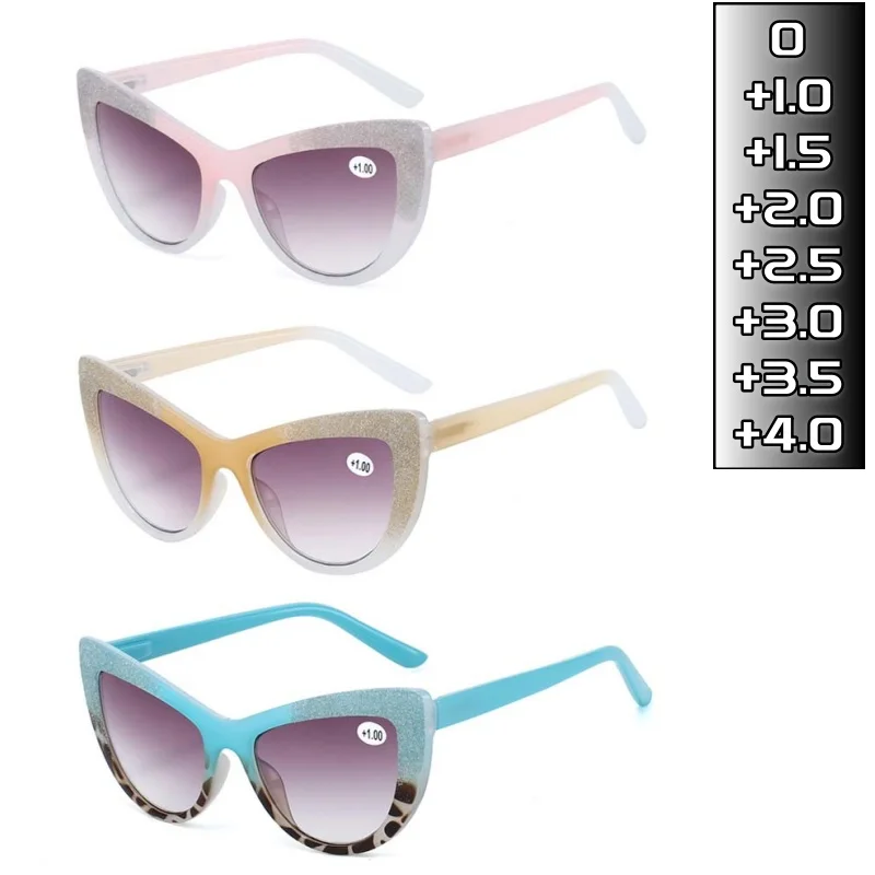 

Advanced Cat Eye Butterfly-shaped Reading Glasses Fashionable Ultra Light HD Sunglasses Sturdy Comfortable Eyeglasses 0 To +4.0