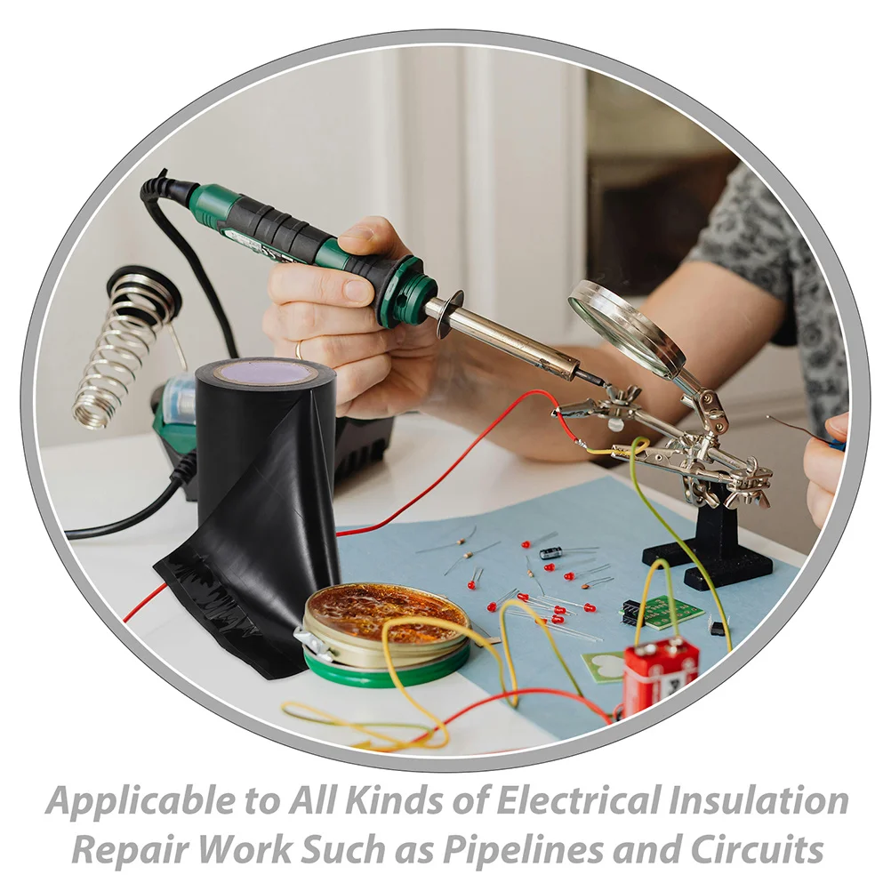 

1 Roll PVC Electrical Tape Black Waterproof Insulation Electric Wire Plumbing Hose Repair Durable Tape 20 Meter