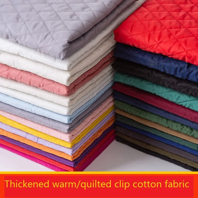 Thickened Quilted Clip Cotton Fabric Overcoat Lining Sofa Cushion Autumn and Winter Coat Cotton-padded Jacket DIY Sewing Fabric