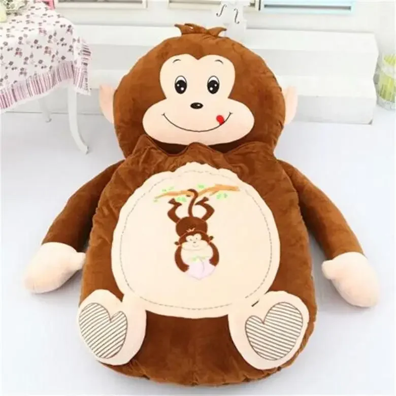 

[Funny] Very cute cartoon Sleeping Bag soft animal Monkey Cat Frog Bear Bed Carpet Tatami Sofa mat Beanbag plush toy kids gift